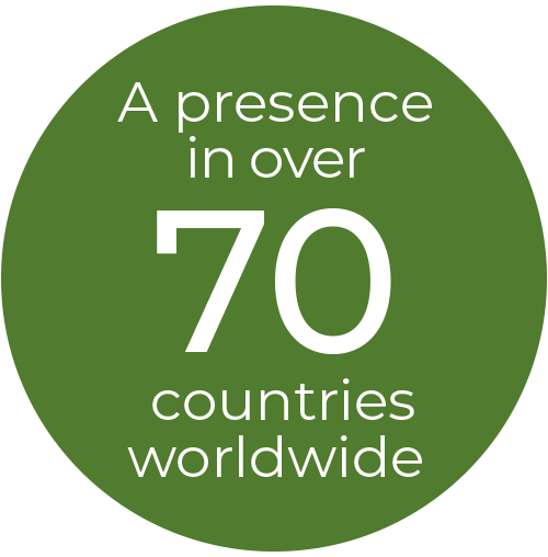 A presence in over 70 countries worldwide
